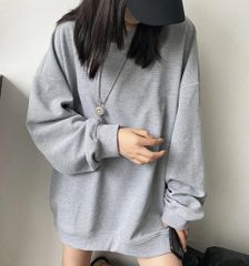 レディース ロングTシャツ  長袖 ロンT 無地  薄いトレーナー ゆったり