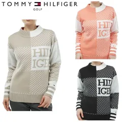 トミーヒルフィガー ゴルフ レディース ブロックチェック ボトルネックセーター TOMMY HILFIGER GOLF THLA368