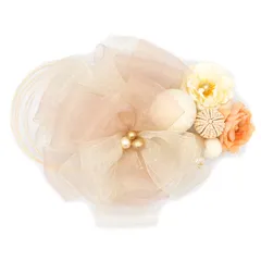 髪飾り 京都 西陣 和小物 京あそび MIYAKO ASOBI 白 成人式 花 和風 浴衣 着物 振袖 袴 七五三 キッズ 結婚式お呼ばれ 卒業式 入学式  コーム 髪留め 大きめ 子供 日本製 送料無料 W 98 CM-IK3053 w744　Si