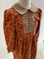 昭和レトロ♦︎ビンテージ♦︎子供服♦︎花柄♦︎別珍♦︎チロリアンワンピース♦︎ポポカール東京