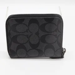  コーチ 財布 ラウンドファスナー シグネチャー ブラック/黒 ブランド小物 KMR 2000000 NSK