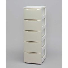東京都江東区引取限定】日本製 プラスチックチェスト 収納棚 ホワイト 