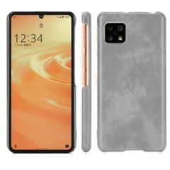 AQUOS sense6 ケース SH-54B SHG05 センス6 レザー ハード ケース 【Color】 グレー