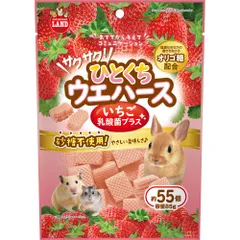 マルカン サクサク！ひとくちウエハース いちご 乳酸菌プラス 85g ハムスター用フード （1点）