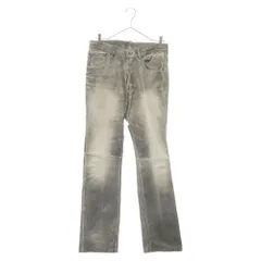 TETE HOMME (テットオム) レザーブーツカットパンツ フレアパンツ グレーのサムネイル
