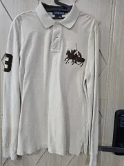 ポロ Ralph Lauren(ラルフローレン) 長袖 ポロTシャツ アイボリー