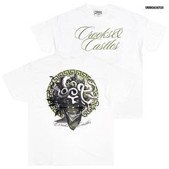 CROOKS & CASTLES 420 MEDUSA Tシャツ【WHITE】 (クルックスアンドキャッスルズ 通販 大きいサイズ T-SHIRTS TEE 半袖 ショートスリーブ ロゴ プリント)