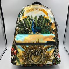 ドルチェアンドガッバーナ DOLCE&GABBANA リュック・デイパック DG KINGプリント ナイロン メンズ