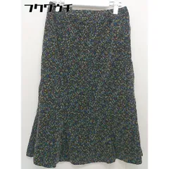 ◇ ◎ MULTI MIX タグ付き サイドジップ 花柄 膝丈 マーメイド スカート サイズ11 ブラウン マルチ レディース  【中古】 【1112270006954】