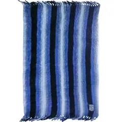 ロエベ ストライプ ブランケット 膝掛 ひざ掛け ウール ナイロン