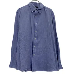 NAUTICA 長袖 無地シャツ XL ブルー ノーティカ ボタンダウン ビッグサイズ シンプル 古着卸 アメリカ仕入 a612-7959