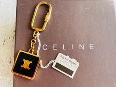 CELINE トリオンフスクエアチャーム キーリング タグ付き