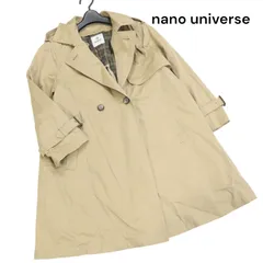 nano universe ナノユニバース 秋冬 中綿ライナー♪ ツイル トレンチコート Sz.36　レディース ベージュ
