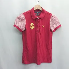 ◇ ⊂ CALLAWAY　キャロウェイ コットン素材 半袖 ポロシャツ サイズL レッド レディース E  【1410290062388】