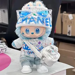 ぬいぐるみ服 labubu ラブブ カジュアル ファッション おしゃれ 15cm~17cm 第1/2/3世代通用 着せ替え着ぐるみ 着せ替え服 アウトフィット 6点セット