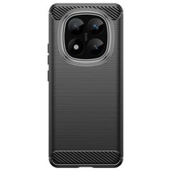 Redmi Note 14 Pro 5G ケース カーボン調 薄型 耐衝撃 ソフト ケース 【Color】ブラック