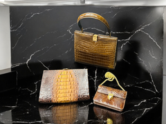 【高級】Vinatge Crocodiles BAG 3type sets　 ヴィンテージのクロコダイルバッグ　3種セット