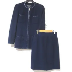 希少✨CHANEL ココマークボタン ツイード スカートスーツセットアップ XL CHANEL シャネル ツイード セットアップ スカートスーツ ココ