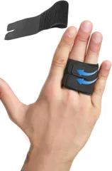 Helcynas 指サポーター ロゴなし フィンガーラップ 親指 小指 突き指 骨折 固定 ガード スポーツ( 2本巻M)