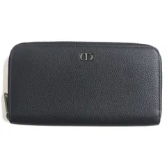 極美品▼DIOR ディオールオム 2ESBC252CDI_H00N CDアイコン レザー ロングジップウォレット/長財布 ブラック ガンメタ金具 伊製 メンズのサムネイル