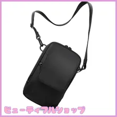 【特価】Evoon マルチスマホポーチ スマホポーチ ポーチ ガジェットポーチ トラベルポーチ ショルダーバッグ 小物ポーチ 撥水 長財布収納可能 軽量 (ブラック)