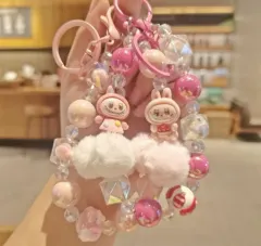 ラブブ キャラクター ピンク キーリング/キーホルダー