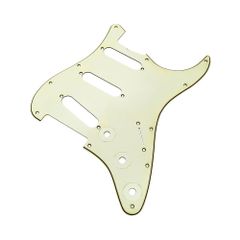 YJB PARTS ST'65 ストラト用ピックガード エイジドギターパーツ レリックミントアイボリー3Ply インチ 日本製