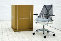 【未開封未使用品】 ハーマンミラー セイルチェア ミドルバック 中古 Herman Miller sayl chair 中古オフィス家具 フルアジャスタブルアーム ランバーサポート グレー 【A000003646】