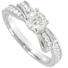 シャネル CHANEL リュバン エンゲージメント リング 指輪 ダイヤモンド 0.40ct #50 J10646 Pt950 プラチナ E/VVS2/3EX レディース【中古】