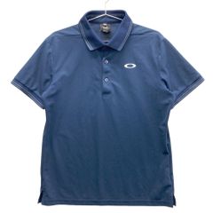 サイズM☆OAKLEY☆ 半袖ポロシャツ 紺 ネイビー ゴルフウェア T3256