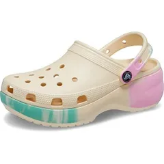 クロックス(crocs) レディースサンダル クラシック プラットフォーム オンブレ クロッグ 208278-1FR バニラ/マルチ 23cm