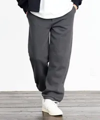 新品 未使用 JIGGYS SHOP(ジギーズショップ)裏起毛ラインイージーパンツ 217803 チャコールグレー