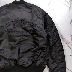 ALPHA INDUSTRIES リバーシブル MA-1 ボンバージャケット ロゴ刺繍 虎刺繍 L 黒