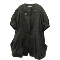 MARNI マルニ ビジュー装飾 ショートスリーブノーカラーコート  グレー 36のサムネイル