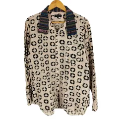 コムデギャルソンオムプリュス COMME des GARCONS HOMME PLUS 07AW マイウェイ期 ネイティブ襟切替 総柄  長袖ボタンシャツ レディース JPN：S のサムネイル