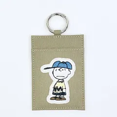 スヌーピー チャーリーブラウン シングルパスケース アップリケ 定期入れ SNOOPY
