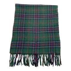 レア MADE IN FRANCE製 Polo Ralph Lauren チェック柄コットンマフラー グリーン