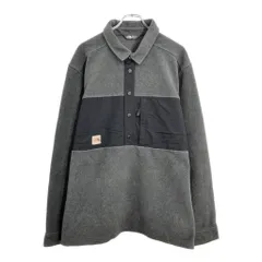 THE NORTH FACE ノースフェイス ハーフスナップ フリースジャケット アウトドア 大きいサイズ グレー(メンズ XXL)中古 古着 v3857