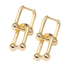 【ゴールド×ピアス】[Cream dot. クリームドット公式] ピアス レディース  フープ 金属アレルギー ニッケルフリー 揺れる 中折れ キャッチレス取り外し 2way リンキングチェーン 大人 シンプル