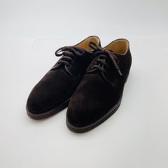 未使用 保管品 GIORGIO ARMANI アルマーニ スエード シューズ プレーントゥ メンズ【C3483-80】