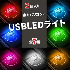 2個入り 車内 LEDライト USB イルミネーション 車内照明 イルミライト