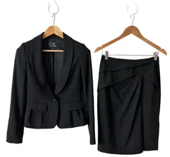 RE183 COUP DE CHANCE  クードシャンス　スカートスーツ　セットアップ　レディース　ブラック　黒　サイズ38