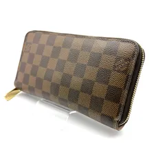 【 箱付／美品 】LOUIS VUITTON　ルイヴィトン　ダミエ　ジッピーウォレット　RFID　ラウンドファスナー　長財布　ブラウン／ローズバレリーヌ