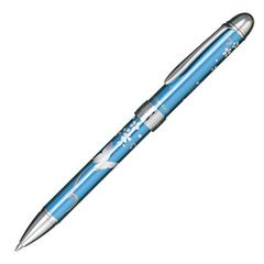 メタルブルー_蝶 セーラー万年筆 多機能ペン 2色+シャープ 優美蒔絵 蝶 メタルブルー 16-0333-244