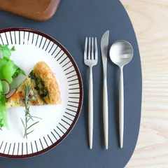 新品 クチポール ゴア ライトアイボリー デザート3点セット（ナイフ・フォーク・スプーン） Cutipol GOA 正規販売代理店 カトラリー ブラッシュド マット