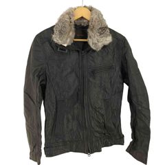ユーズドフルギ USED古着 TETE HOMM ファー付きレザージャケット メンズ  5