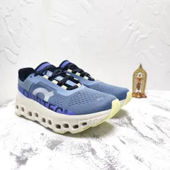 On Cloudmonster ランニングシューズ メンズ レディー オールシーズン スニーカー タウンユース ジョギング スポーツ トレーニング 軽量 靴 新品 未使用 ブルー-WTO輸入5