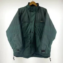 【中古】90-00s NIKE 白タグ 中綿ジャケット サイズL グリーン ナイキ[19]