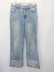 ◇ Θ AIC. エーアイシー ビンテージウォッシュ ワイド デニム パンツ ジーンズ サイズS ライトブルー レディース E  【1411130011702】