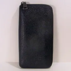 美品 COACH コーチ 長財布 レザー ブラック 黒 ラウンドファスナー